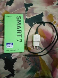 Infinix Smart 7   mukammal box and charger all ok condition 10/10