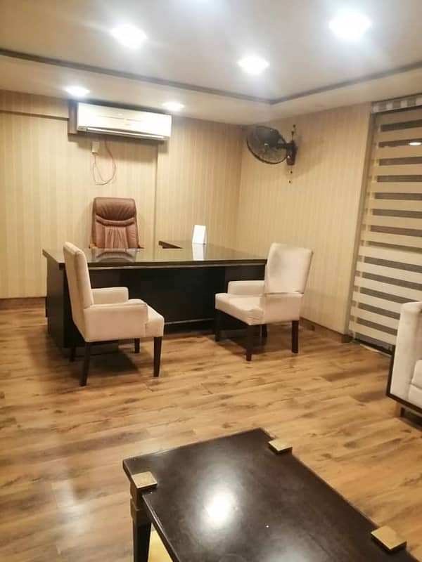 Defence DHA phase 6 small nishat commercial Furnish office meeznine floor available for rent 0