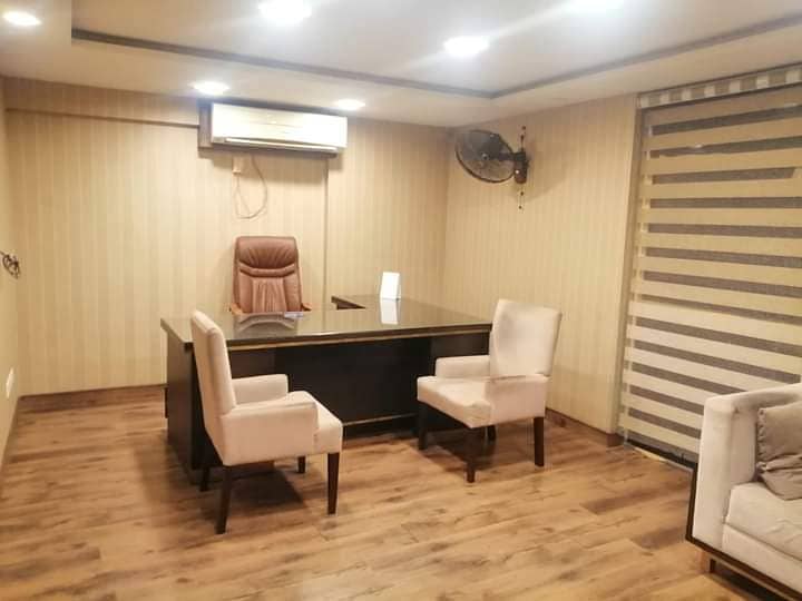 Defence DHA phase 6 small nishat commercial Furnish office meeznine floor available for rent 5