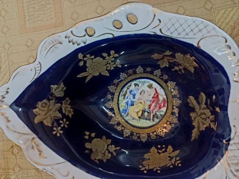 Imported Porcelain Decorative bowl GENUINE COBALT MADONNA 1