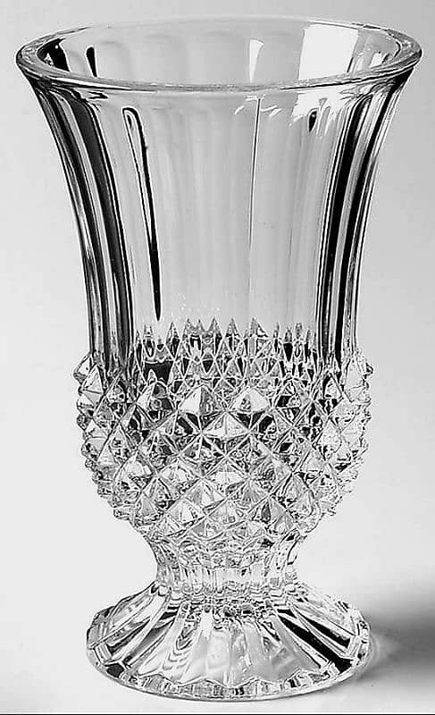 Diamond Cut Crystal Vase 7