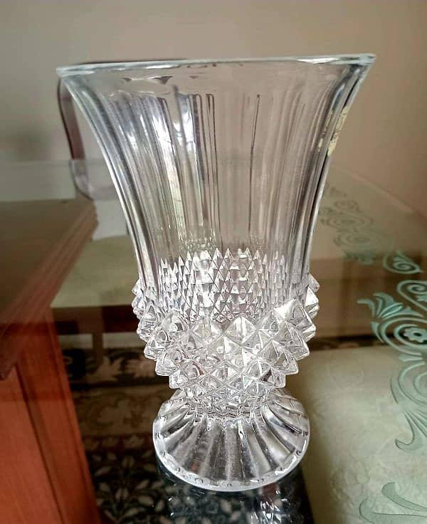 Diamond Cut Crystal Vase 13