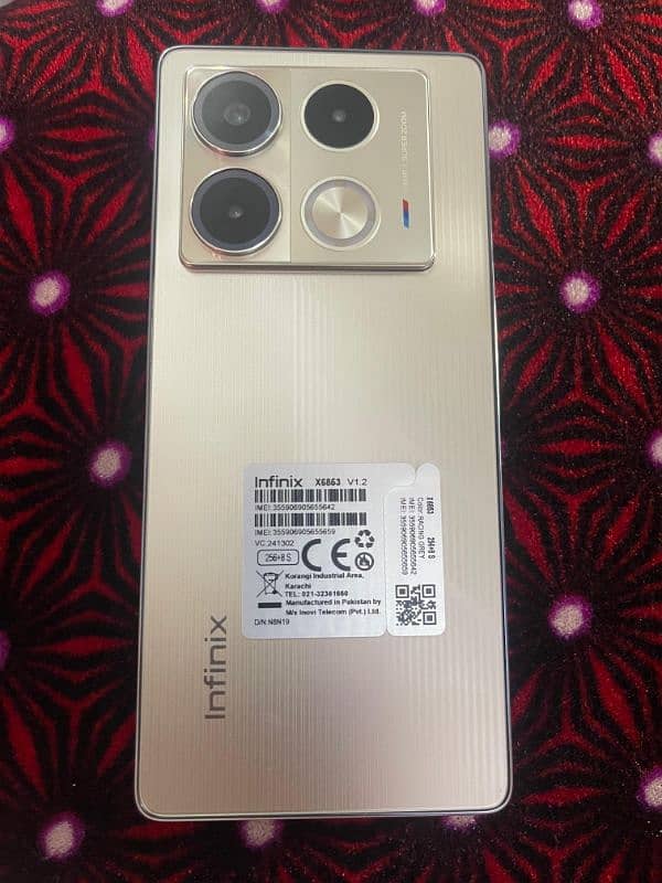 infinix note 40 8 256 new 1day used mobile nbr 03134117073 1