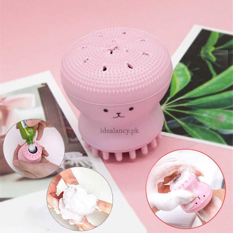 Octopus Shape Silicone Face Cleansing Brush Dead Skin Removal 0