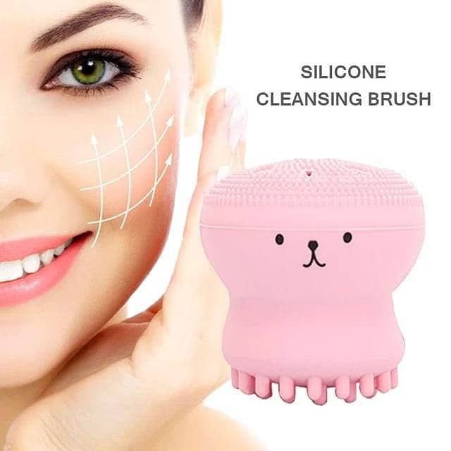 Octopus Shape Silicone Face Cleansing Brush Dead Skin Removal 2