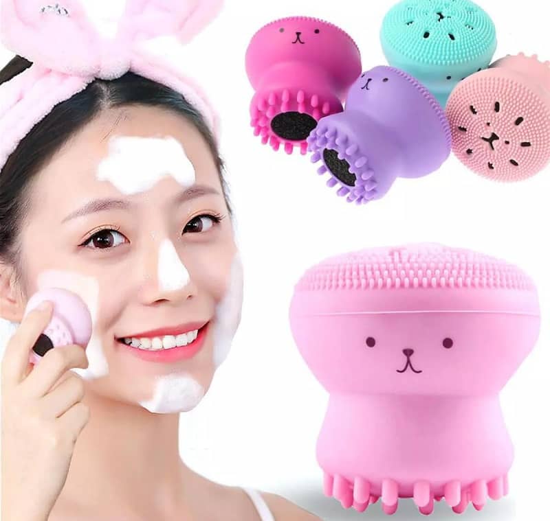 Octopus Shape Silicone Face Cleansing Brush Dead Skin Removal 4