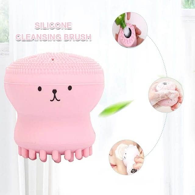 Octopus Shape Silicone Face Cleansing Brush Dead Skin Removal 6