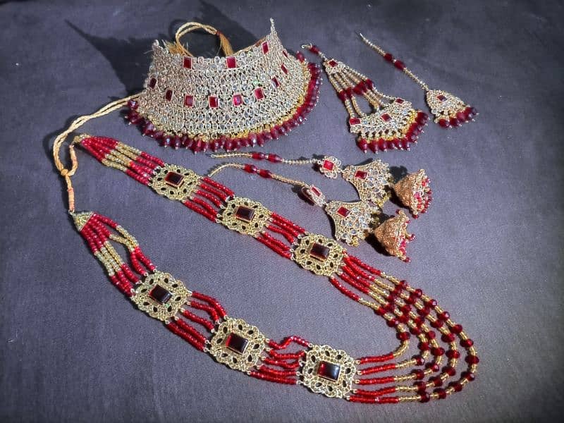 Bridal Red jewelry set 1