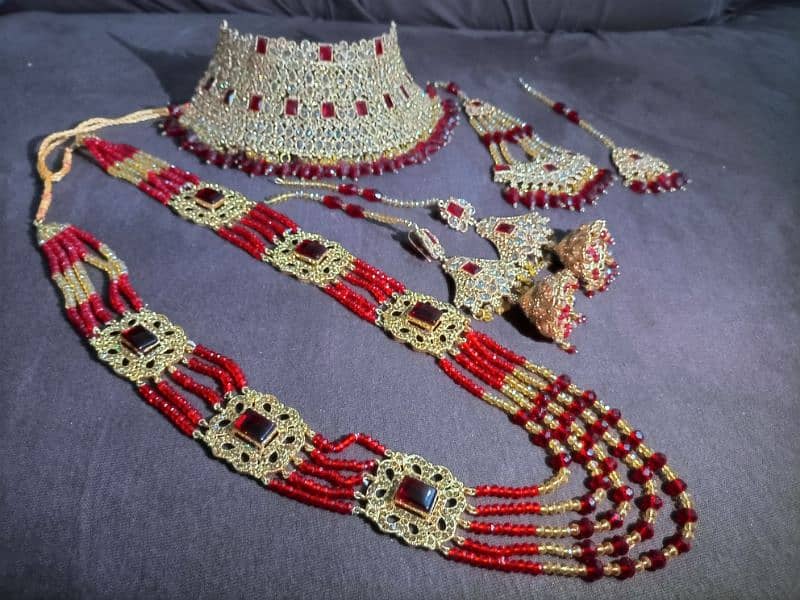 Bridal Red jewelry set 2