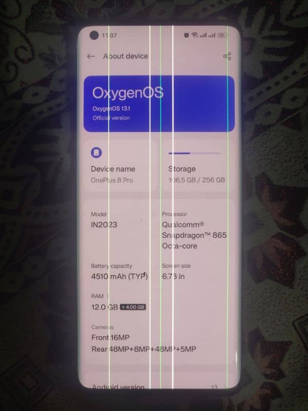 Oneplus 8 pro for urgent sale [panel defective] 0