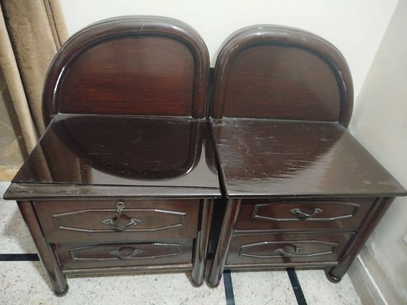 Original Sheesham wood side tables 0