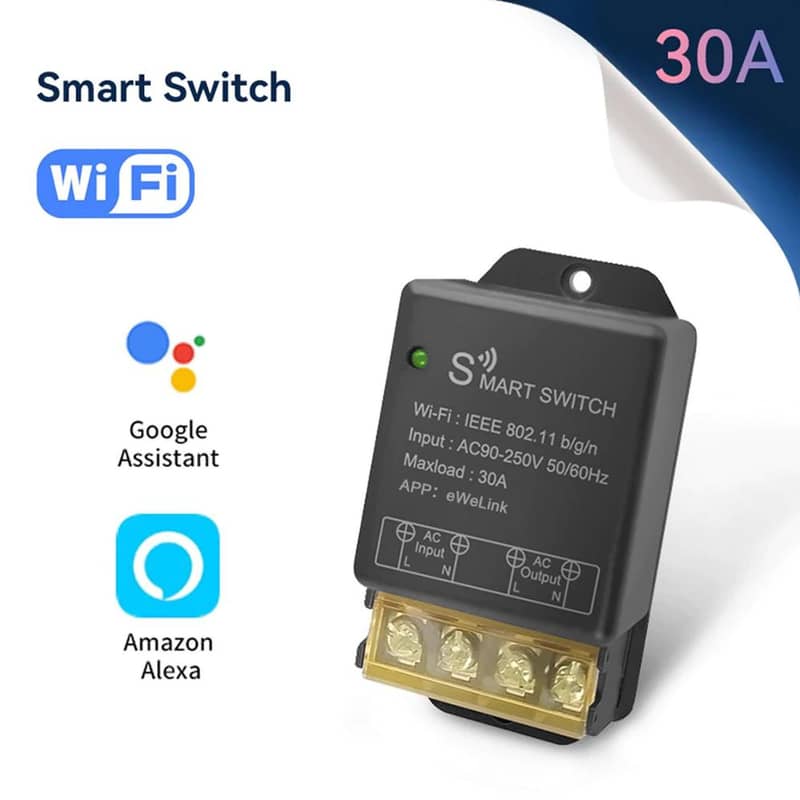 30A smart wifi ewelink switch for heavyload heater geyser AC motor 3