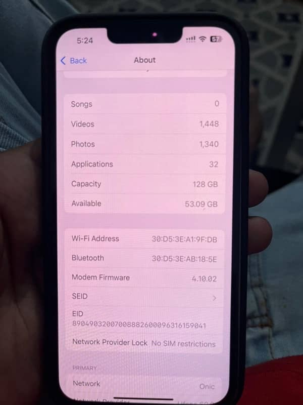 Iphone 13 pro 128GB Factory Unlock SimWorking Non PTA 12