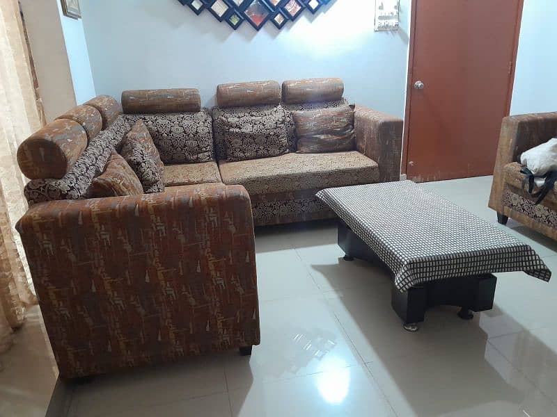 L shape 5 Sofa Set 2 single sofa 2