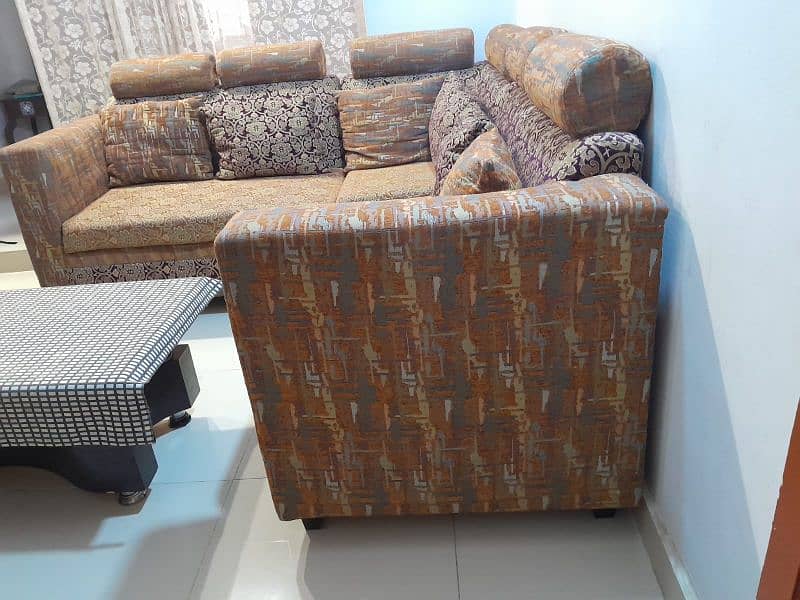 L shape 5 Sofa Set 2 single sofa 3