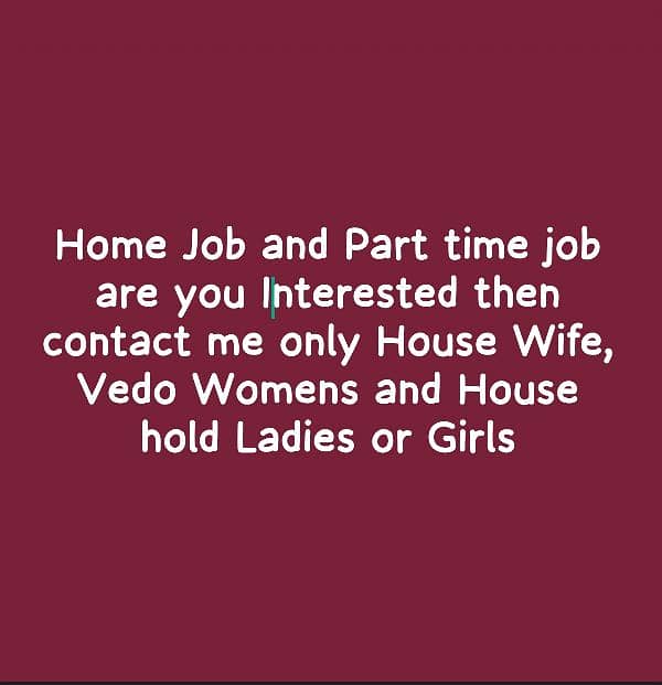 Home Part Time Job Available 0