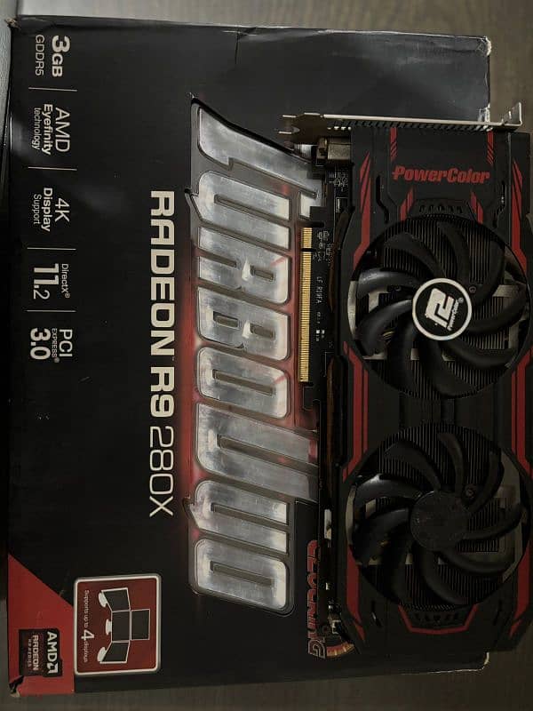 PowerColor AMD R9 280X-DDR5 3gb, 4k supported. 5