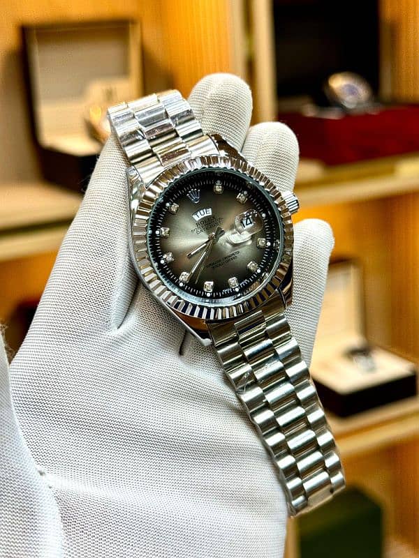 Rolex | Quartz Movement | Day n Date Working | Metal Bracelet 2