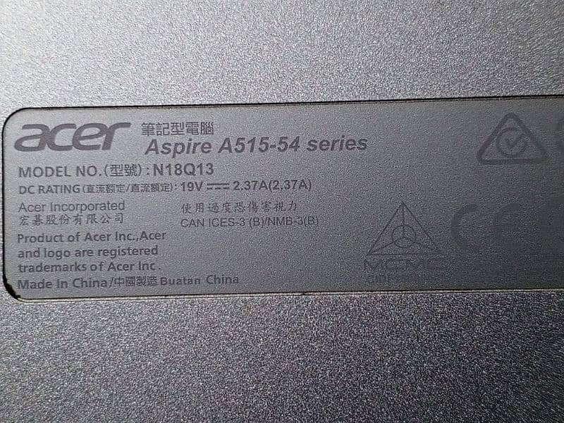 Acer i5 10th generation 7