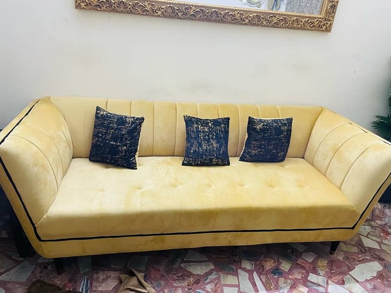 Slightly used sofa set L shaped 19