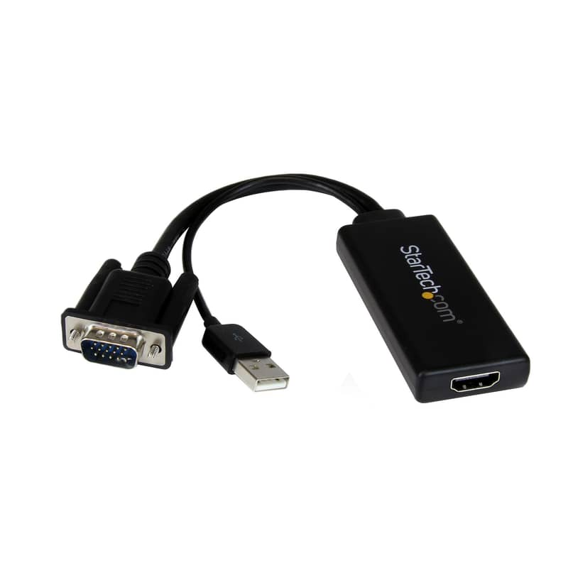 VGA TO HDMI ADAPTER Audio & Power Portable VGA to HDMI Converter–1080 3