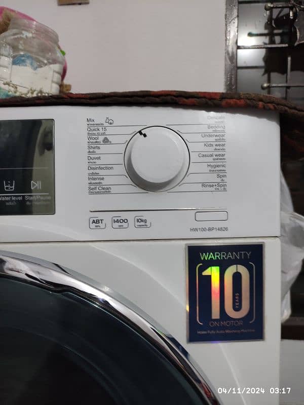 Haier HW100-BP14826 Front Load Automatic Washing Machine 5