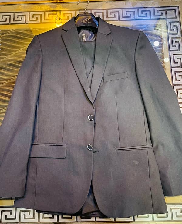 Men’s 2 Formal Dress - 3 Piece Suits Navy Blue and Grey Colour. 3