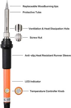 wood burning soldering iron kit