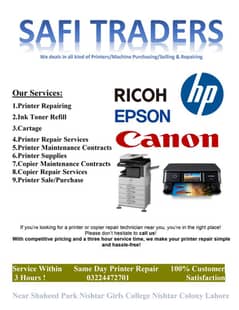 PHOTOCOPIER"S PRINTER"S Repairing s well at offices cnt 03224472701