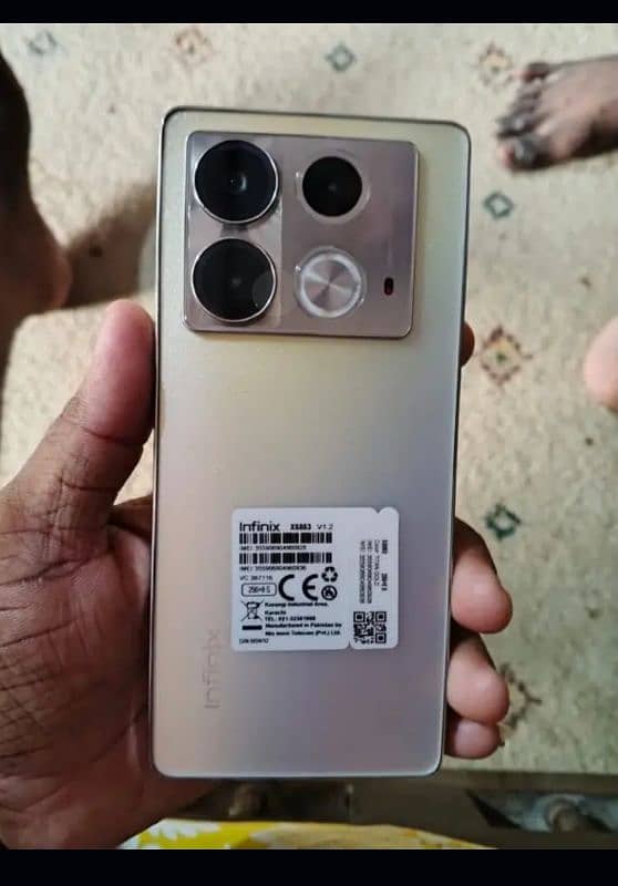 Infinix note 40 he 10 month warranty he 3