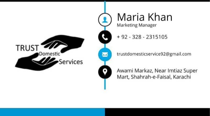 Domestic staff we Provide ,Maids, Babysitter, Cook, Attendent staff ) 0