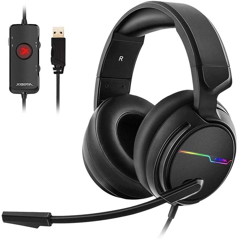 PeohZarr Gaming Headset with 7.1 Surround Sound PC Headset with Mic & 1