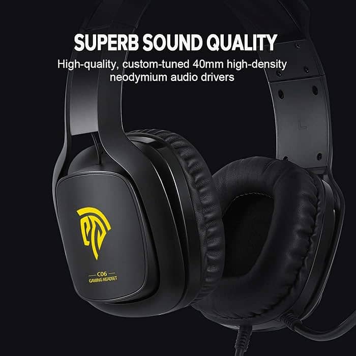 PeohZarr Gaming Headset with 7.1 Surround Sound PC Headset with Mic & 2