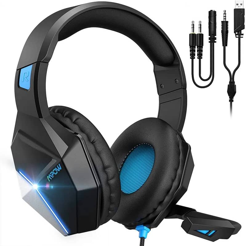 PeohZarr Gaming Headset with 7.1 Surround Sound PC Headset with Mic & 9