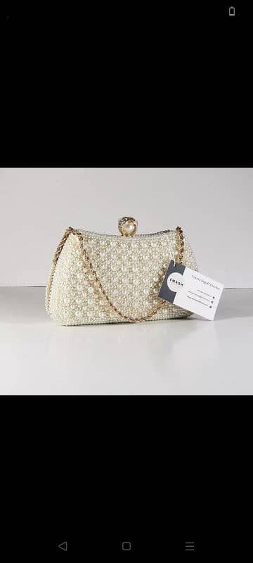 pearl bridal clutch bag 0