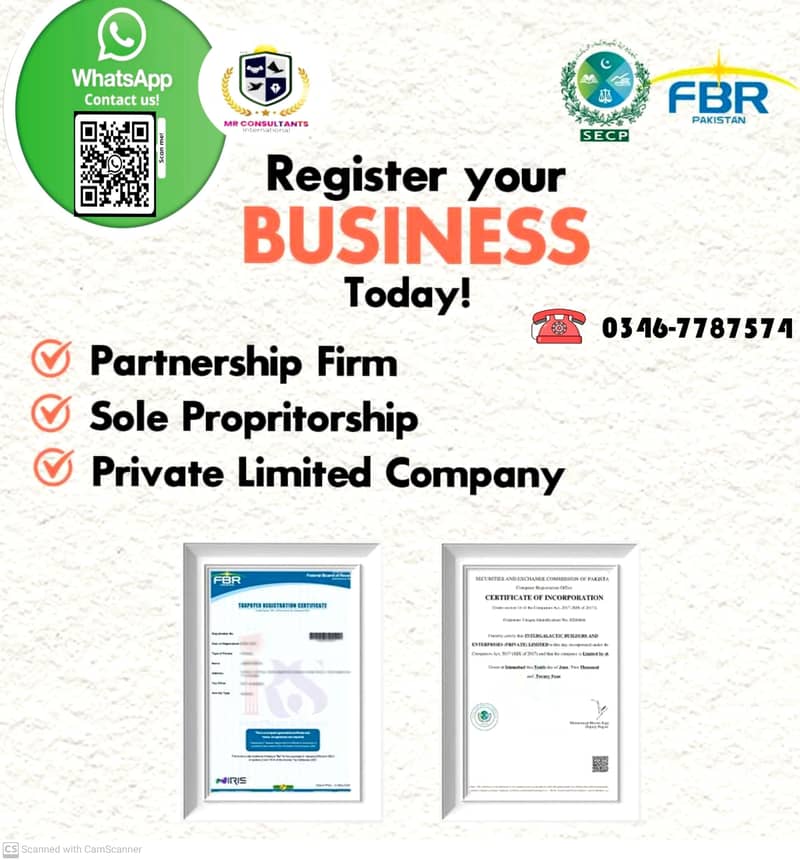 Company Registration | Chamber | FBR | SECP | PEC | IPO | PSW | WEBOC 6