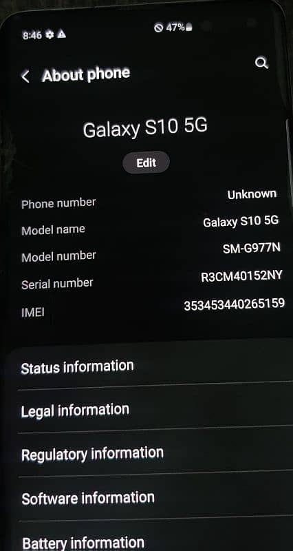 Galaxy s10 5g non PTA 4