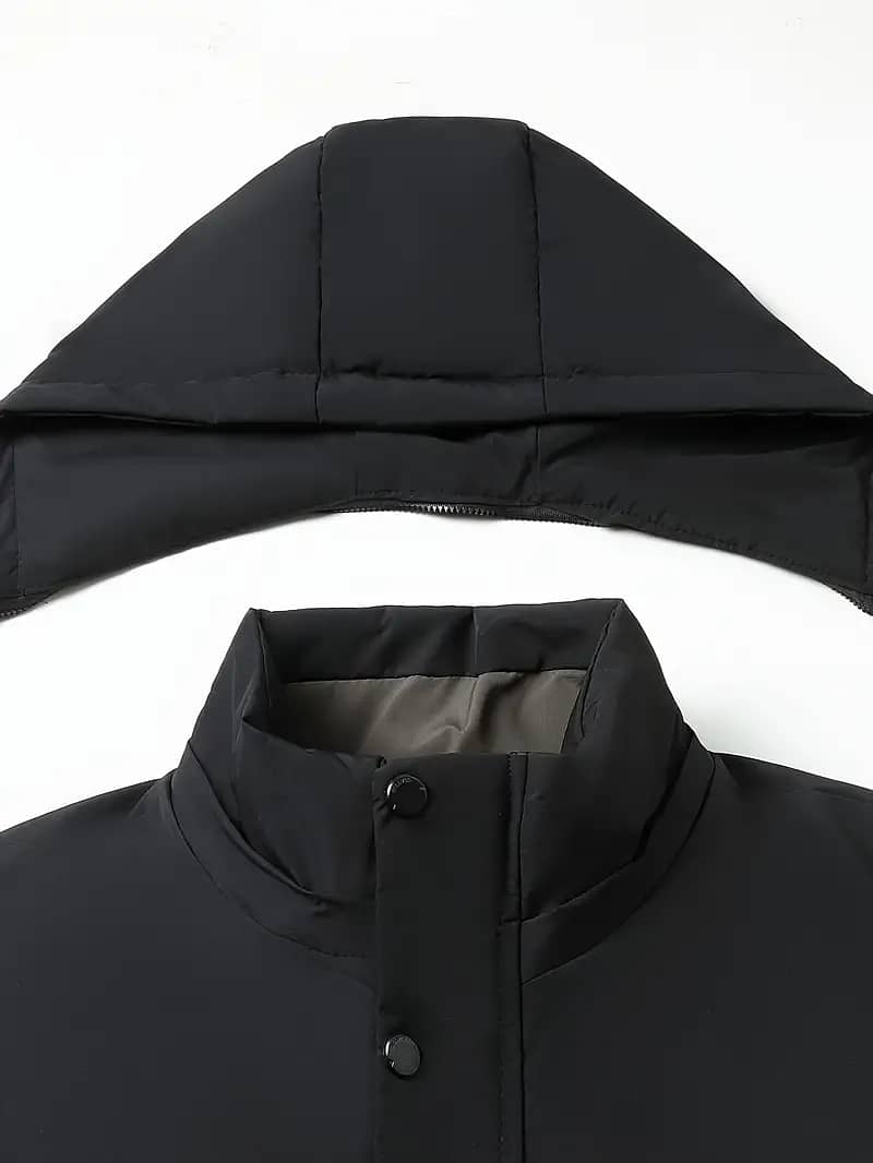 Premium Black & Golden Detachable Hooded Jacket 1