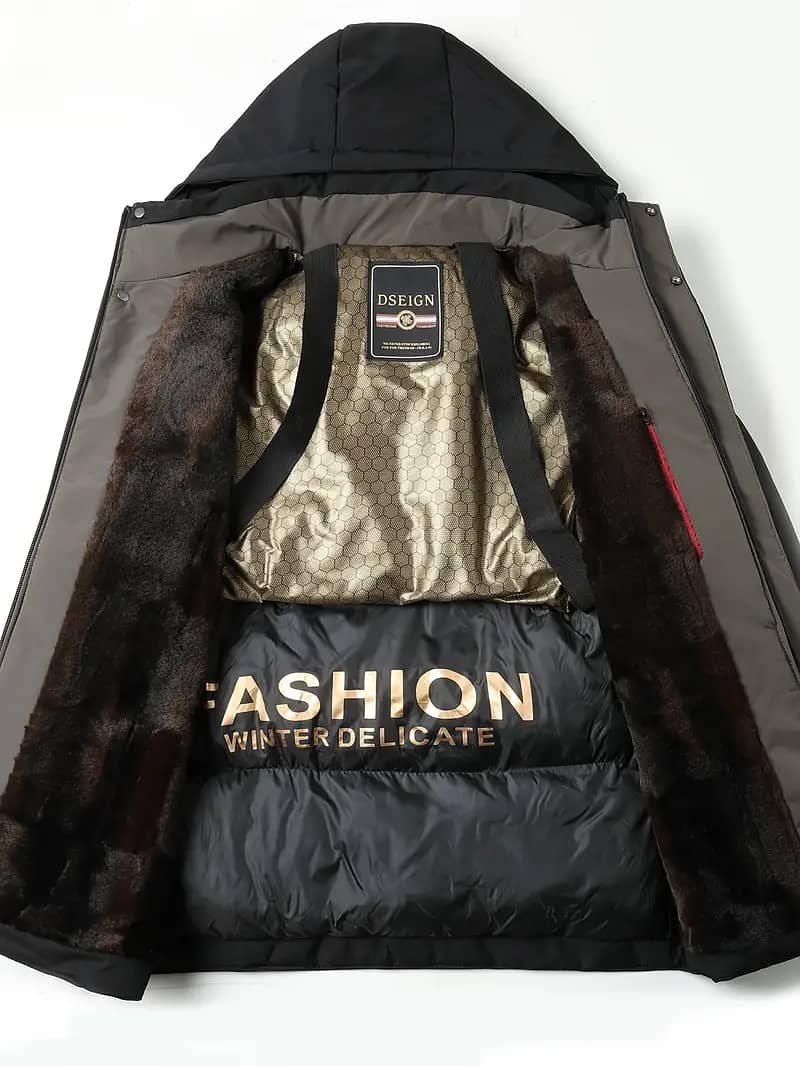 Premium Black & Golden Detachable Hooded Jacket 3