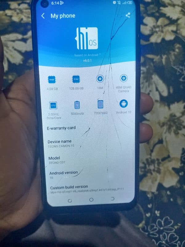 tecno camon 15 rgent sale  need fot money 3