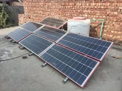 solar 6 plates 180 watts with stands and charg controler