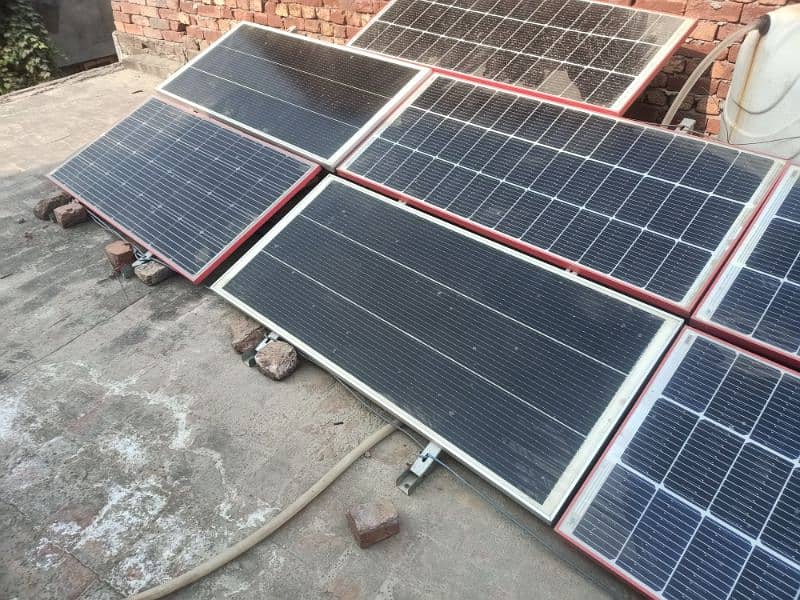 solar 6 plates 180 watts with stands and charg controler 2