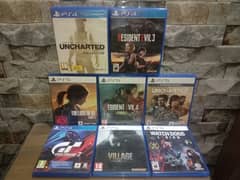 Resident Evil 3,4,8,Last of us,GranTurismo,Uncharted,WatchDogs,Ps4,Ps5