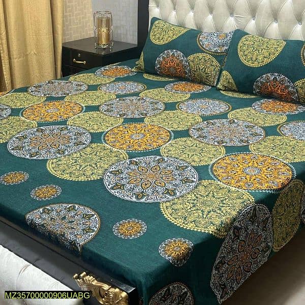 3pcs Printed Cotton Bedsheet 6