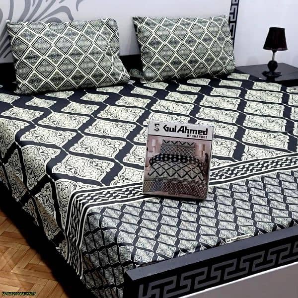 3pcs Printed Cotton Bedsheet 9