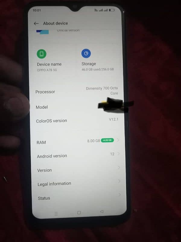 Oppo a78 5G 1month use PTA approved 10/9 condition urgent money need 2