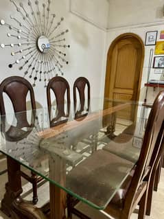 Dinning table with six chair for sale