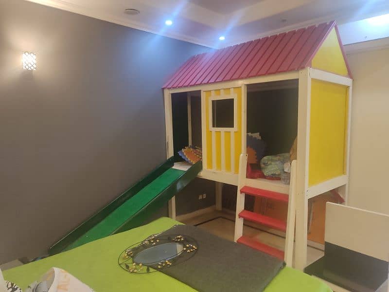 Wooden KIDS Bed with slide 1