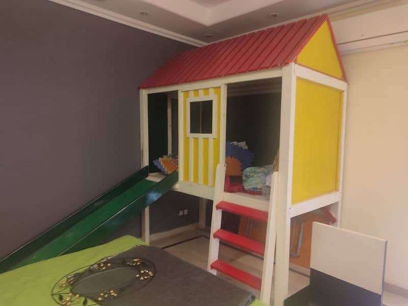 Wooden KIDS Bed with slide 2