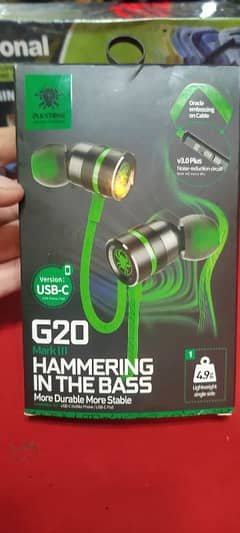 Plexton G20 gaming earphones USB C